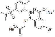 5-bromo-2-[1-(carboxymethyl)-3-[5-[(dimethylamino)sulphonyl]-2-tolyl]triazen-2-yl]benzoic acid, sodium salt 结构式