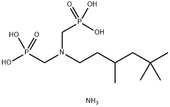[[(3,5,5-trimethylhexyl)imino]bis(methylene)]bisphosphonic acid, ammonium salt Structure