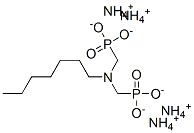 [(heptylimino)bis(methylene)]bisphosphonic acid, ammonium salt Structure
