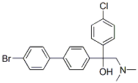 4'-ブロモ-α-(4-クロロフェニル)-α-[(ジメチルアミノ)メチル]-1,1'-ビフェニル-4-メタノール 化学構造式