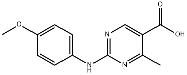2-[(4-Methoxyphenyl)amino]-4-methylpyrimidine-5-carboxylic acid Struktur