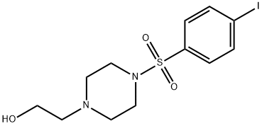 2-{4-[(4-ヨードフェニル)スルホニル]ピペラジノ}-1-エタノール 化学構造式