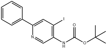 TERT-BUTYL 4-IODO-6-PHENYLPYRIDIN-3-YLCARBAMATE 结构式