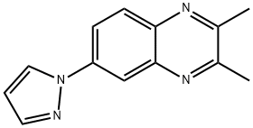 Quinoxaline,  2,3-dimethyl-6-(1H-pyrazol-1-yl)- Structure