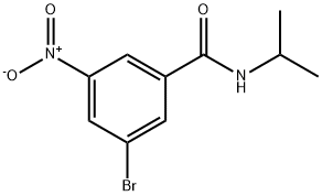 N-异丙基-3-溴-5-硝基苯甲酰胺 结构式
