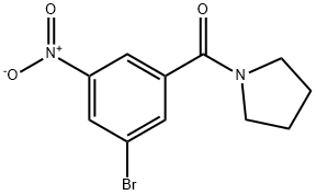 1-(3-溴-5-硝基苯甲酰)吡咯啉, 941294-20-8, 结构式