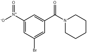 1-(3-溴-5-硝基苯甲酰)哌啶 结构式