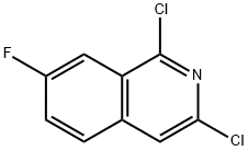 1,3-ジクロロ-7-フルオロイソキノリン 化学構造式