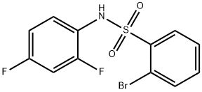 2-ブロモ-N-(2,4-ジフルオロフェニル)ベンゼンスルホンアミド 化学構造式