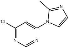 4-クロロ-6-(2-メチル-1H-イミダゾール-1-イル)ピリミジン 化学構造式