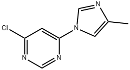 4-クロロ-6-(4-メチル-1H-イミダゾール-1-イル)ピリミジン 化学構造式
