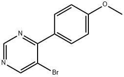 5-ブロモ-4-(4-メトキシフェニル)ピリミジン 化学構造式