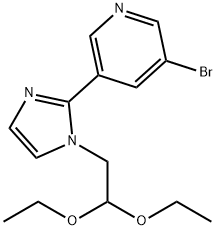 3-Bromo-5-(1-(2,2-diethoxyethyl)-1H-imidazol-2-yl)pyridine Struktur