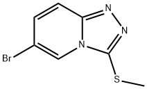 6-ブロモ-3-(メチルチオ)-[1,2,4]トリアゾロ[4,3-A]ピリジン 化学構造式