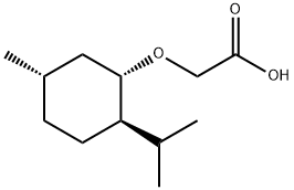 [[(1S)-5α-メチル-2β-(1-メチルエチル)シクロヘキサン-1α-イル]オキシ]酢酸 化学構造式