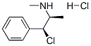 (αS,βS)-β-クロロ-N,α-ジメチルベンゼンエタンアミン・塩酸塩 化学構造式