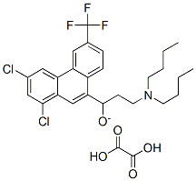 oxalate 1,3-dichloro-alpha-[2-(dibutylamino)ethyl]-6-(trifluoromethyl)phenanthrene-9-methanolate Structure