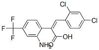 2-[2-amino-4-(trifluoromethyl)phenyl]-3-(2,4-dichlorophenyl)acrylic acid 结构式