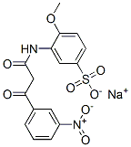 sodium 4-methoxy-3-[[3-(3-nitrophenyl)-1,3-dioxopropyl]amino]benzenesulphonate Struktur