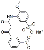 4-メトキシ-3-[[3-(3-ニトロフェニル)-1,3-ジオキソプロピル]アミノ]ベンゼンスルホン酸ナトリウム 化学構造式