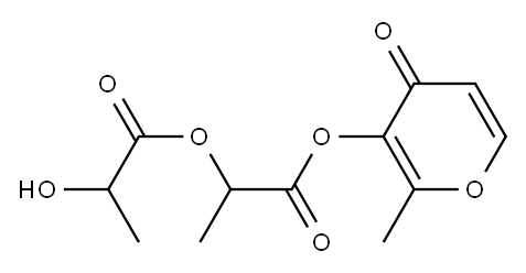 1-methyl-2-[(2-methyl-4-oxo-4H-pyran-3-yl)oxy]-2-oxoethyl lactate|