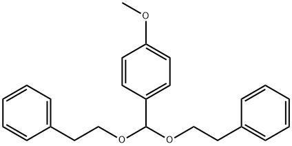 4-メトキシベンズアルデヒドビス(2-フェニルエチル)アセタール 化学構造式