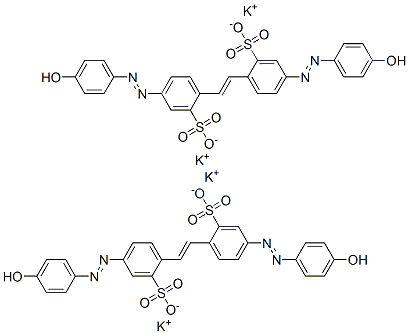 tetrapotassium 4,4'-bis[(4-hydroxyphenyl)azo]stilbene-2,2'-disulphonate Structure