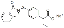 sodium 2-[4-(1,3-dihydro-1-oxo-2H-isoindol-2-ylthio)phenyl]butyrate Structure