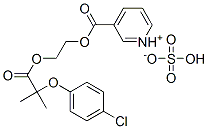 3-[2-[2-(p-chlorophenoxy)-2-methylpropionyloxy]ethoxycarbonyl]pyridinium hydrogen sulphate Structure