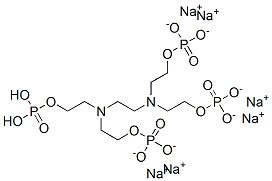 3,6-ビス[2-(ホスホノオキシ)エチル]-3,6-ジアザオクタン-1,8-ジオール1,8-ビス(二水素ホスファート)/ナトリウム,(1:x) 化学構造式