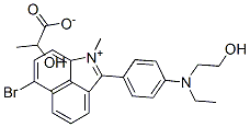 6-bromo-2-[4-[ethyl(2-hydroxyethyl)amino]phenyl]-1-methylbenz[cd]indolium lactate,94135-70-3,结构式