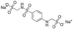 [[[4-[[[(ソジオオキシ)スルホニル]メチル]アミノ]フェニル]スルホニル]アミノ]メタンスルホン酸ナトリウム 化学構造式