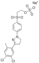 sodium 2-[[4-[3-(4,5-dichloro-2-methylphenyl)-4,5-dihydro-1H-pyrazol-1-yl]phenyl]sulphonyl]ethyl sulphate Struktur