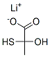 2-ヒドロキシ-2-メルカプトプロピオン酸リチウム 化学構造式