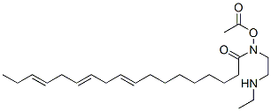 N-[2-[(2-ヒドロキシエチル)アミノ]エチル]-9,12,15-オクタデカトリエンアミド・酢酸 化学構造式