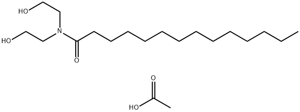 bis(2-hydroxyethyl)tetradecylammonium acetate Structure