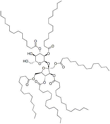 β-D-フルクトフラノシルα-D-グルコピラノシド/ミリスチン酸,(1:6) 化学構造式