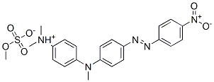 N,N,N-トリメチル-4-[4-[(4-ニトロフェニル)アゾ]アニリノ]ベンゼンアミニウム・メチルスルファート 化学構造式