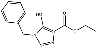 5-ヒドロキシ-1-(ベンジル)-1H-1,2,3-トリアゾール-4-カルボン酸エチル 化学構造式