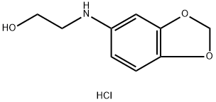 N-(2-Hydroxyethyl)-3,4-methylenedioxyaniline hydrochloride Struktur
