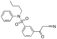 N-butyl-3-(cyanoacetyl)-N-phenylbenzenesulphonamide 结构式