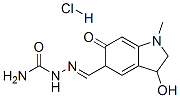 (1,2,3,6-tetrahydro-3-hydroxy-1-methyl-6-oxo-5H-indol-5-al) semicarbazone monohydrochloride 结构式