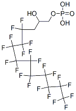 4,4,5,5,6,6,7,7,8,8,9,9,10,10,11,11,12,12,13,13,13-henicosafluoro-2-hydroxytridecyl dihydrogen phosphate 结构式