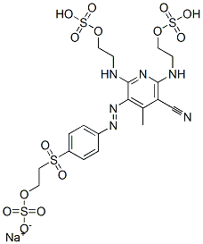 4-methyl-2,6-bis[[2-(sulphooxy)ethyl]amino]-5-[[4-[[2-(sulphooxy)ethyl]sulphonyl]phenyl]azo]nicotinonitrile, sodium salt  Structure