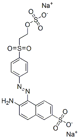 6-amino-5-[[4-[[2-(sulphooxy)ethyl]sulphonyl]phenyl]azo]naphthalene-2-sulphonic acid, sodium salt Struktur