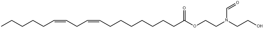 2-[formyl(2-hydroxyethyl)amino]ethyl (9Z,12Z)-octadeca-9,12-dienoate 结构式