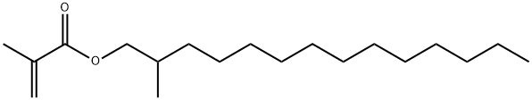 メタクリル酸2-メチルテトラデシル 化学構造式