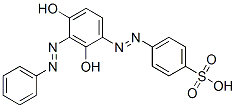 4-[2,4-ジヒドロキシ-3-(フェニルアゾ)フェニルアゾ]ベンゼンスルホン酸 化学構造式