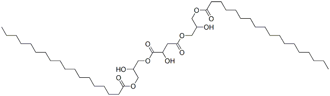 bis[2-hydroxy-3-[(1-oxooctadecyl)oxy]propyl] malate Structure