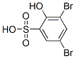 3,5-dibromo-2-hydroxybenzenesulphonic acid 结构式